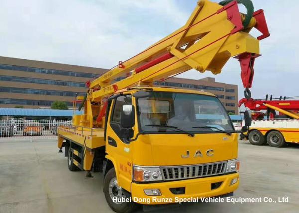Hydraulic Rising Truck Mounted Aerial Platform , 16-18 Meter High Altitude Trucks