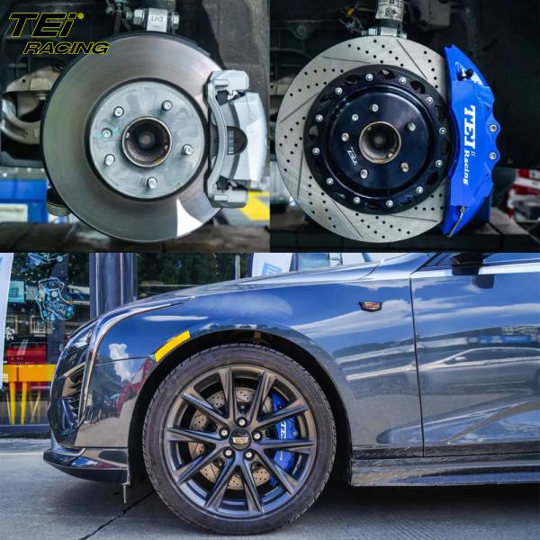 Kit de travagem frontal grande 6 Calibre de pistão com rotor de 355 * 32 mm sistema de travagem automático BBK Para Cadillac CT4 18 polegadas borda de carro