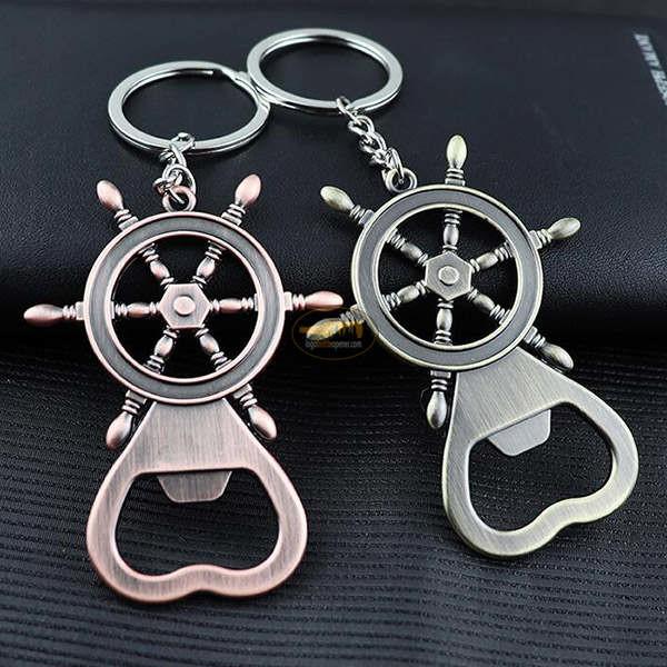 Cool Innovative Promotion Gift Wedding Favor Marine Theme Antique Copper Bronze Anchor Shape Bottle Opener Keychain