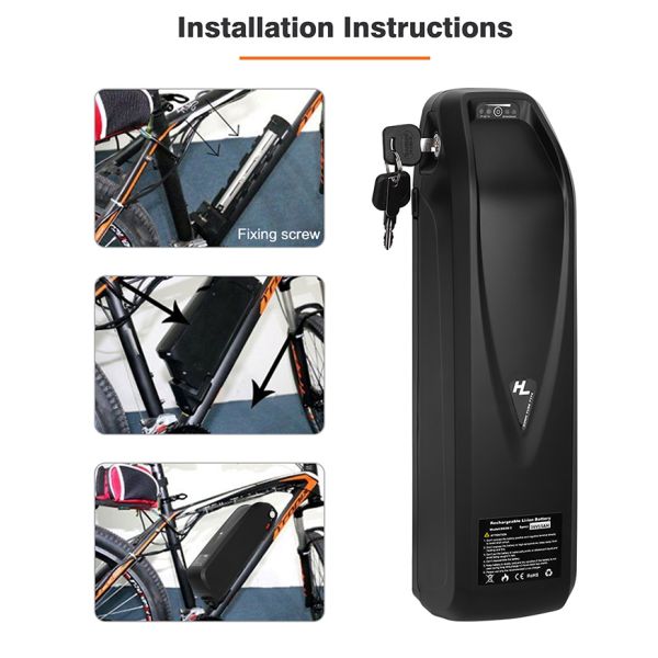 1000w 8ah 48v Triangle Battery For Power EBike Lightweight