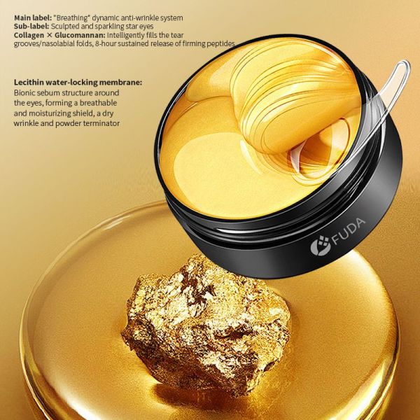 Luxury Gold Repair Skincare Eye Mask Golden Glow Regenerate Moisturising