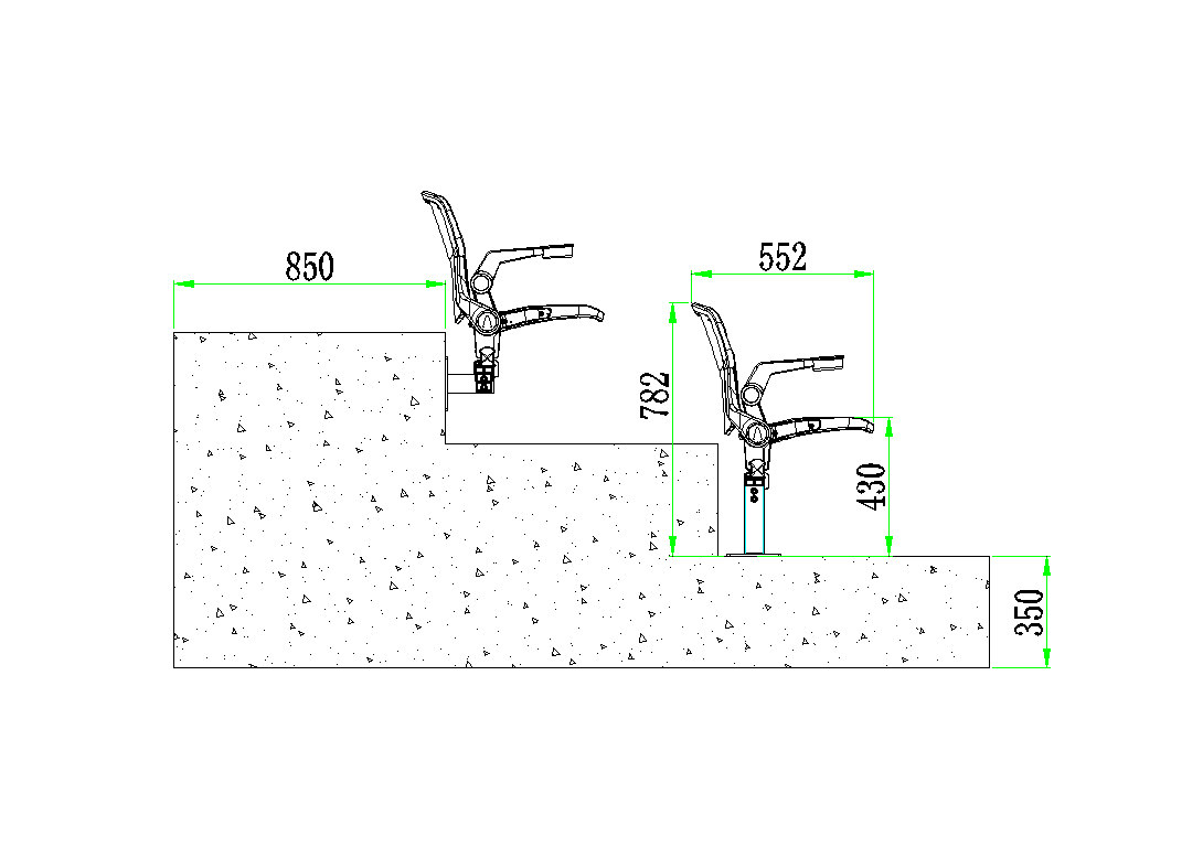 UV Engineered Eco-friendly Weather Resistant Fixed Seating and Bleacher Seats for Stadiums