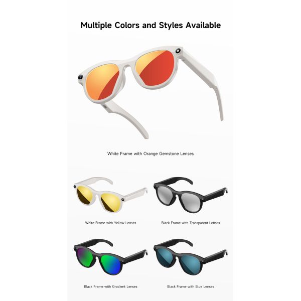 Ai Smart Glasses M88 Intelligent Object Recognition Translator Music Play Bt Calling High pixel Camera IP54 Waterproof App