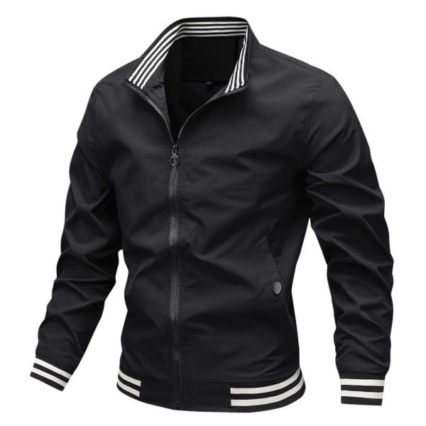 2023 Mens Polyester Cotton Padded Coat Bomber Regular Length Weaving Method Woven
