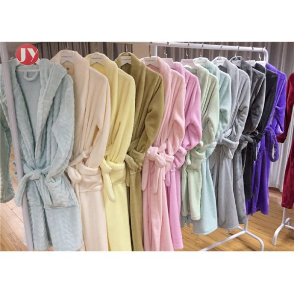 Plus Size Women'S Plush Robe , House Extra Long Nightgowns Warm Embossed Fleece Fluffy