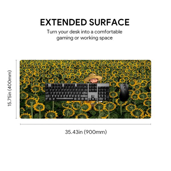 XYDAN Custom Design Pattern Large Mouse Pad 900x400x3mm Square Shape for Office Home