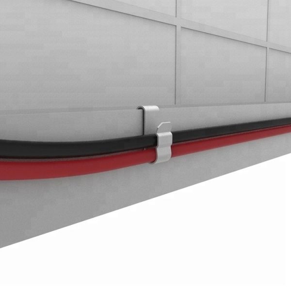 Agrafes de réparation de câble d'acier inoxydable du collier SS304 de fil solaire solaire de support