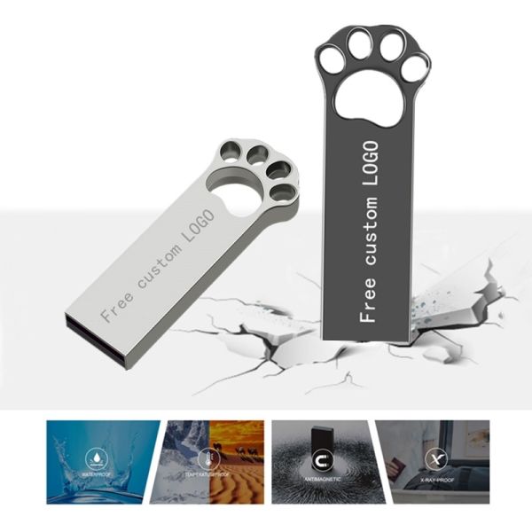 Скорость привода 2,0 128GB 256GB 15MB/S USB металла форм лапки собаки внезапная