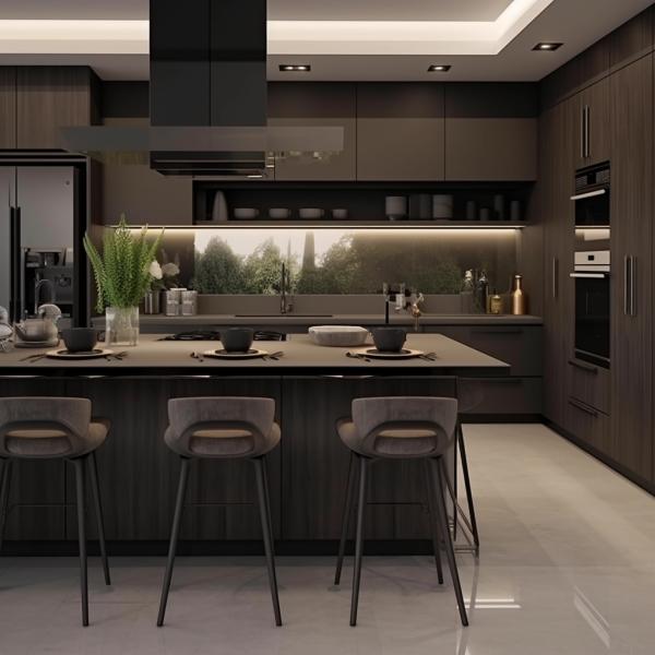 Custom Antique Design Wood Kitchen Cabinets Simple Minimalist Style with Counter Top Kitchen Furniture Project
