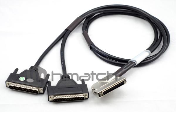 1.2m Length SCSI Data Cable MDR 68 Pin / DB 37 Pin For Industrial Equipment