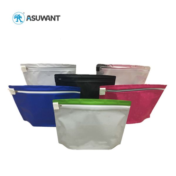 Various Colors Child Proof Zipper Bags Compostable Food Grade Standing Pouch