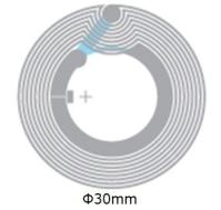 Dia 33 mm PET HF RFID humide avec puce RFID classique ® / SLI / NFC