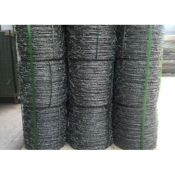 Single / Double Barbed Wire Mesh Electric Galvanized 1.0-3.5mm Dia