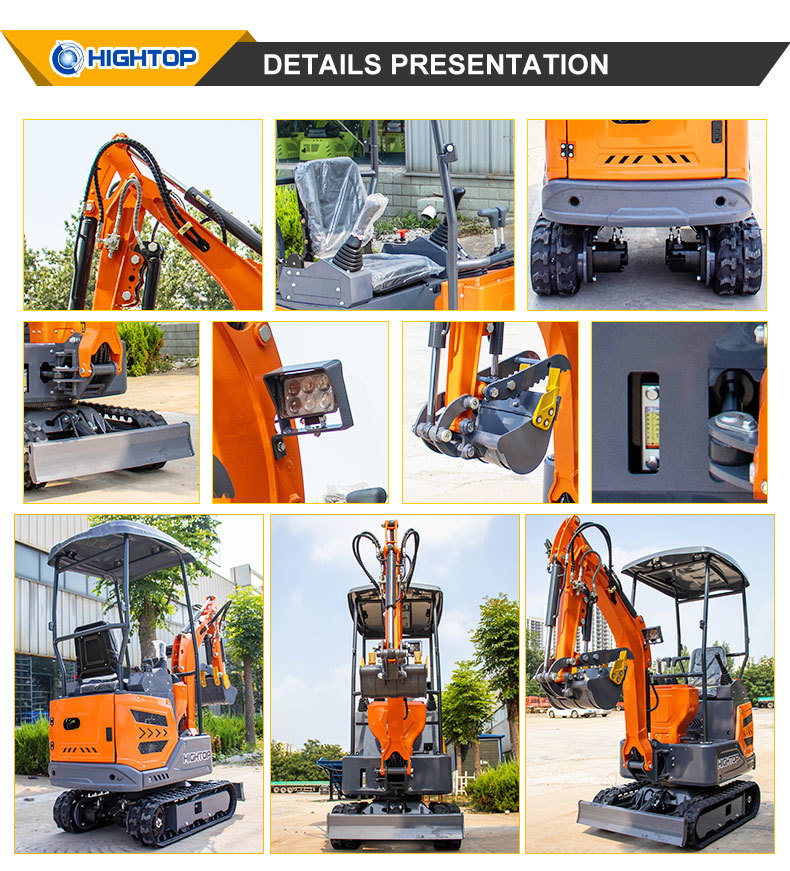 HTY15 1.5 Ton Compact Crawler Mini Excavator with Hydraulic Joystick Control