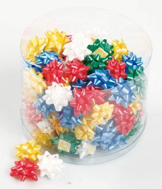 Gold , Red , Blue Mini star Gift bow ribbon with polypropylene for Gift decoration