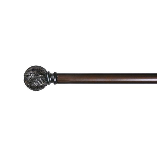 Coffee Resin Curtain Finial Iron Curtain Rod 0.5mm Thickness For Home Decoration