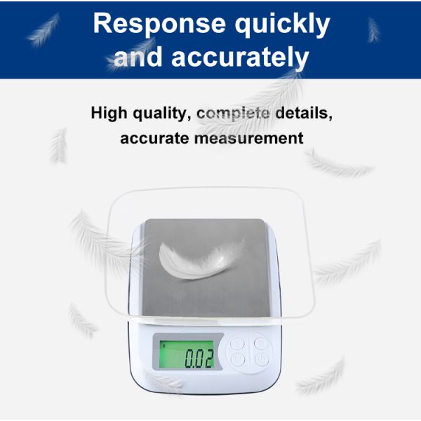 Báscula digital de alimentos de acero inoxidable con precisión de 1G para granos de café, panadería y té. Fácil mantenimiento. Pesaje culinario. Soporte OEM personalizado.
