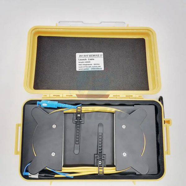 La caja del cable de lanzamiento de fibra óptica OTDR G.652D G.657A1 SM MM OM1 OM3 OM4 500M/1KM/2KM