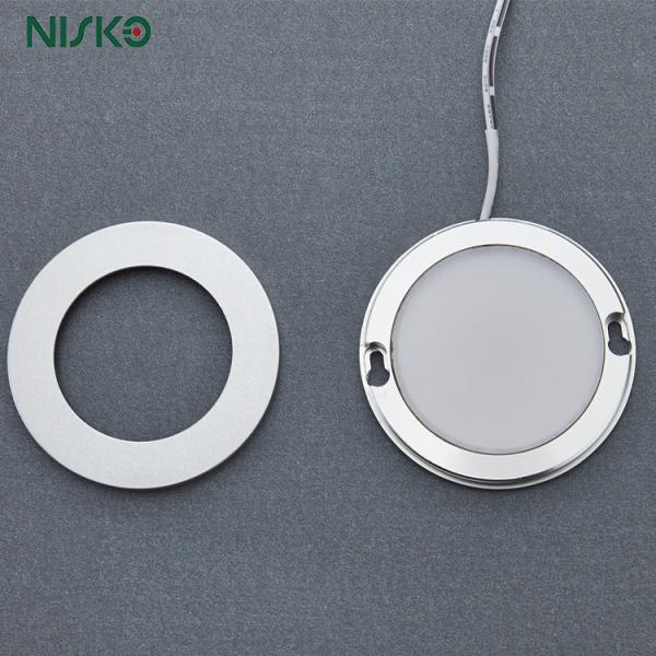 Panneau de plafond encastré circulaire 12V DC, lumière LED Ultra-mince à intensité variable pour armoire