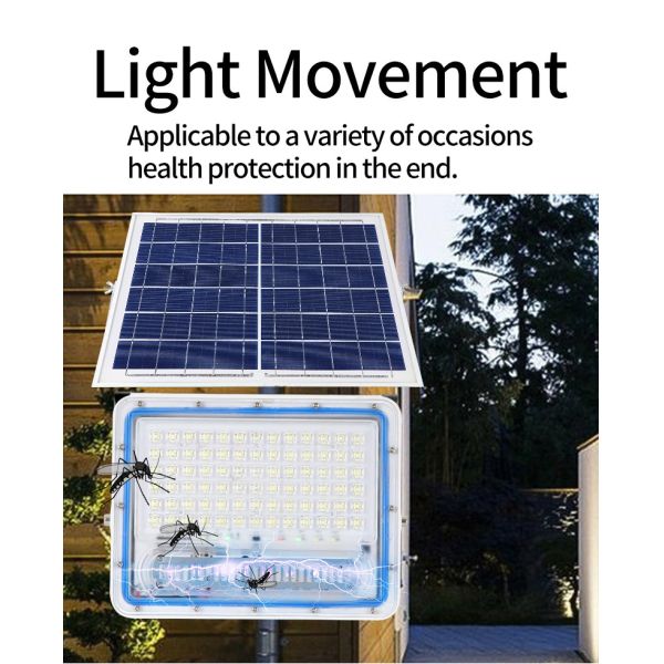 LED Solar Powered Mosquito Killer Lamp Night Light 100W 230x173x50mm