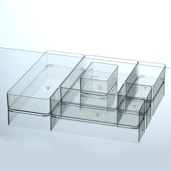 Stackable Refrigerator Organizer Bins Clear Kitchen Organizer Container Bins With Handles Plastic Bags For Pantry, Cabinets, Shelves, Drawer, Freezer - Food Safe