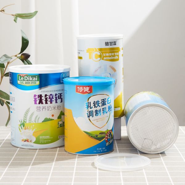 Protein Powder Paper Cans Packaging Airtight Paper Cylinder Box Custom Brand Sizes