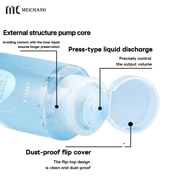 150ML/200ML/300ML/500ML External Pump Makeup Remover Bottle with Leak-Proof Seal and Medical-Grade External Pump