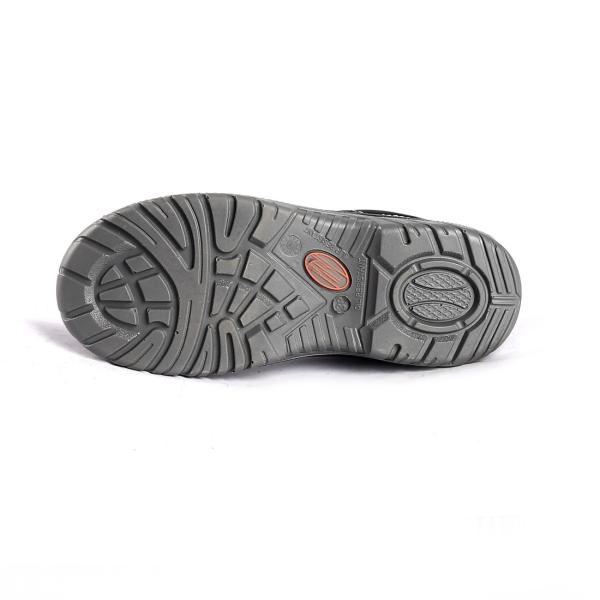 EVA Insole PU Leather Safety Shoes Black Lace Up Leather Steel Toe Puncture Resistance