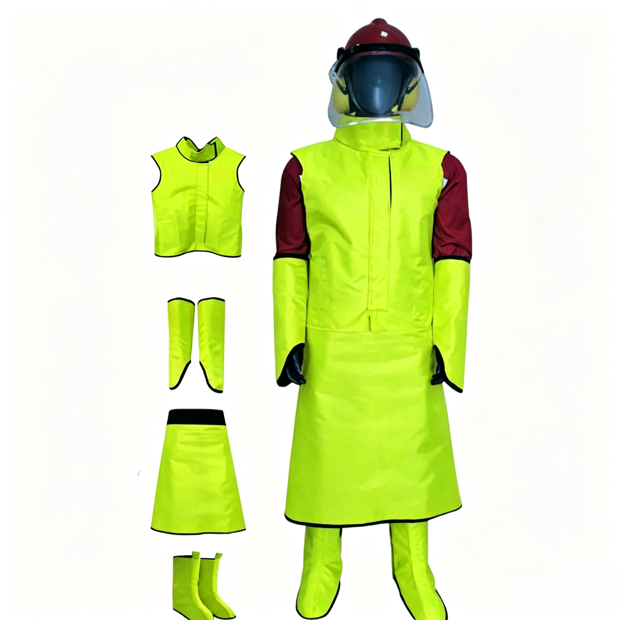Reinforced Pressure Washing Protective Clothing Windproof High Visibility Coverall Breathable
