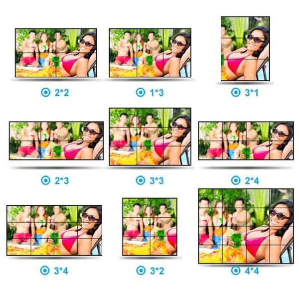 Super Narrow Splicing LCD Video Wall Screen High Brightness For Exhibition