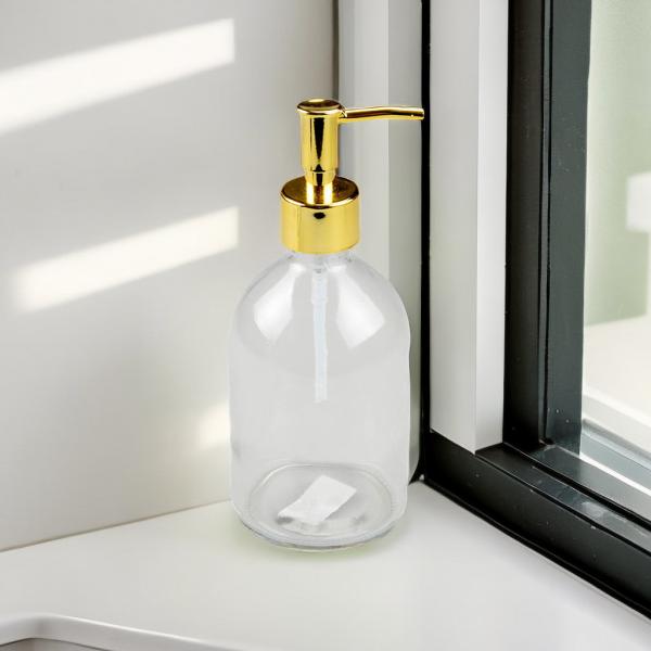 Lotion Glass Soap Dispenser Bottles Smooth 500ML Glass Hand Soap Bottles