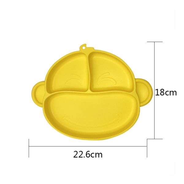Качество еды формы обезьяны мультфильма Tableware практически младенца силикона питаясь установленное
