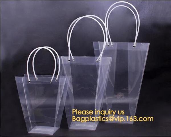 frosted gusset clear HDPE Plastic die cut soft loop handle shopping candy christmas gift bags,bag with customized logo
