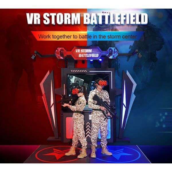 Игроки машины видеоигры 2 стрельбы зомби взаимодействующие VR