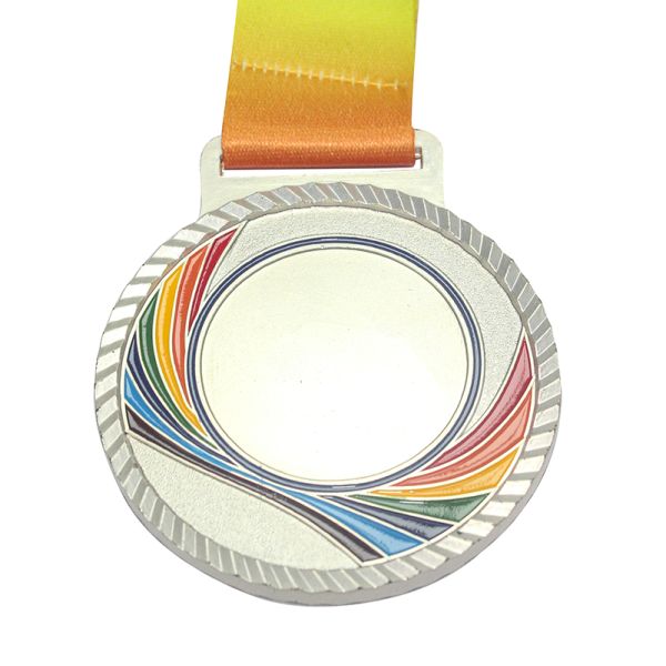 Blank Zinc Alloy 3D Souvenir Medals Silver Award Marathon Running Metal Sport Medal