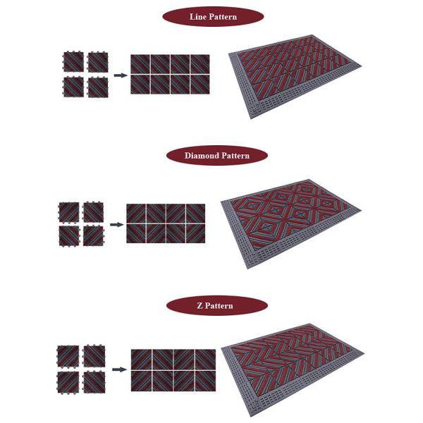 Половые коврики 15x15 25MM толстые пластиковые ЕВА блокируя
