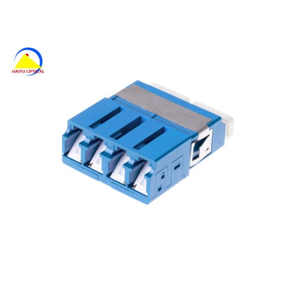 LC UPC Quad Optic Adapter APC Plastic Singlemode Zirconia With Internal Shutter