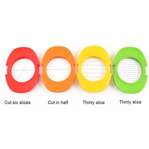 Egg Slicer Set 3 Cutters for Thin Slices Easy Manual Egg Cutting Tool PP Plastic With Slicer Stand