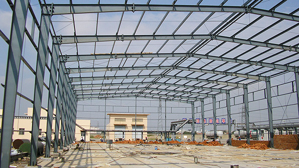 Fast Assemble Steel Frame Warehouse Construction , Prefabricated Commercial Steel Buildings