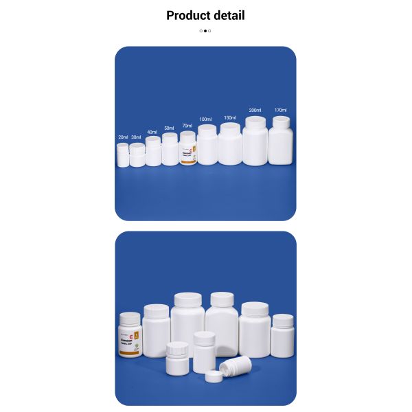 Empty 50CC Plastic Pill Bottle Container Blank Medicine Bottle For Chemical Capsule