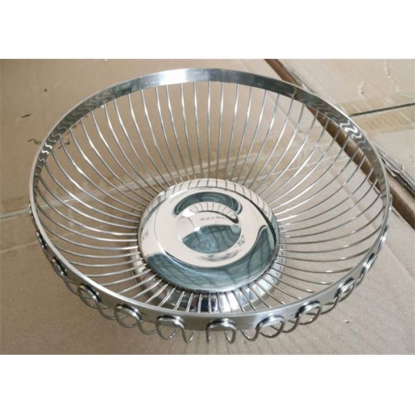 Современный 20 см из нержавеющей стали Корзина из нержавеющей стали Декоративный стиль Хлеб Металлический Фруктовый овощный Bowl