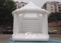 castelo bouncy do casamento branco dos adultos da categoria comercial de 5x4m com parte superior da forma da torre