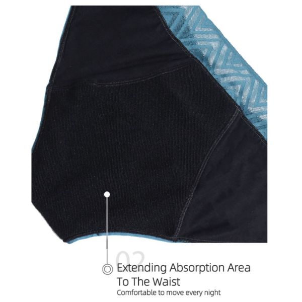 Washable трусы периода для тяжелой подачи плюс размер 4xl нижнее белье доказательства утечки 4 слоев менструальное