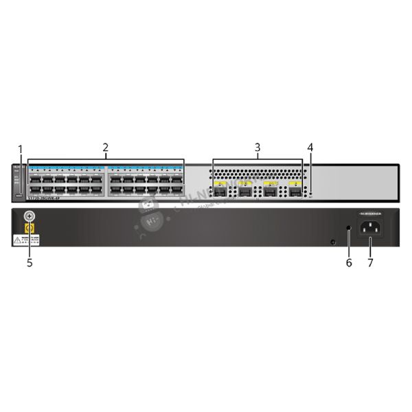 structure-s1720-28gwr-4p-datasheet Huawei Network Switch S1720-28GWR-4P huawei 24 port switch Easy Installation