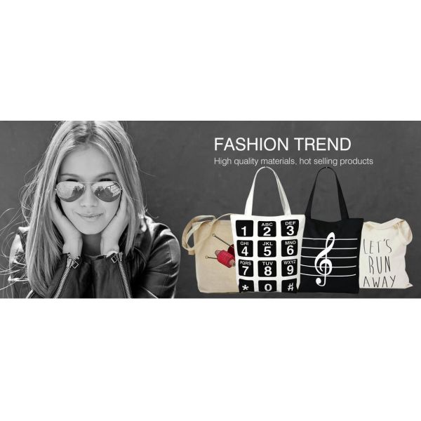 хозяйственная сумка для продвижения, пляж подарка сумки холста хлопка сумки tote холста нового стиля черная изготовленная на заказ нашивки женской сумки изготовленный на заказ