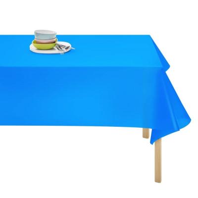 Toalha de mesa plástica tampa de tabela impermeável do partido do retângulo descartável vermelho de 5 blocos