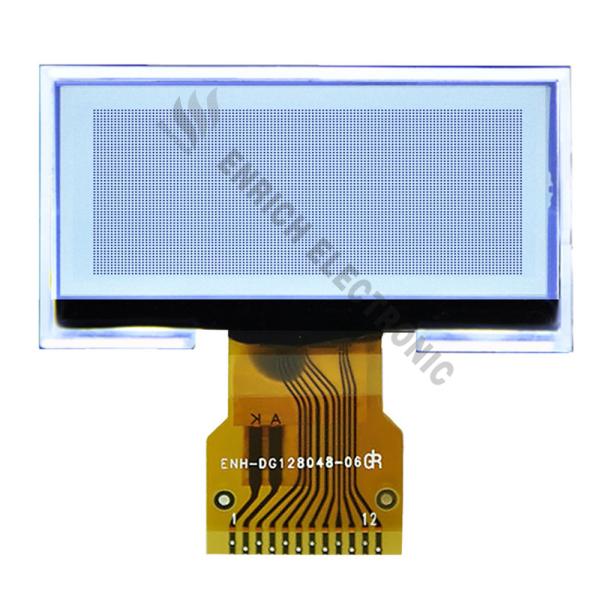 128x48 Graphic LCD Display 6 0'Clcok FSTN COG For Industrial Control
