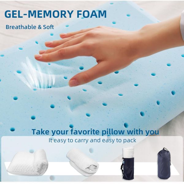 Hotel Standard Size Memory Foam Pillow Ventilation Cooling and Breathable with Bamboo