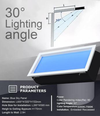 Ceiling Reserve Height 300mm Artificial Sky Light for High Ceiling Spaces Fast Shipping in 7 Days Product Size L600*W300*H150mm 40W
