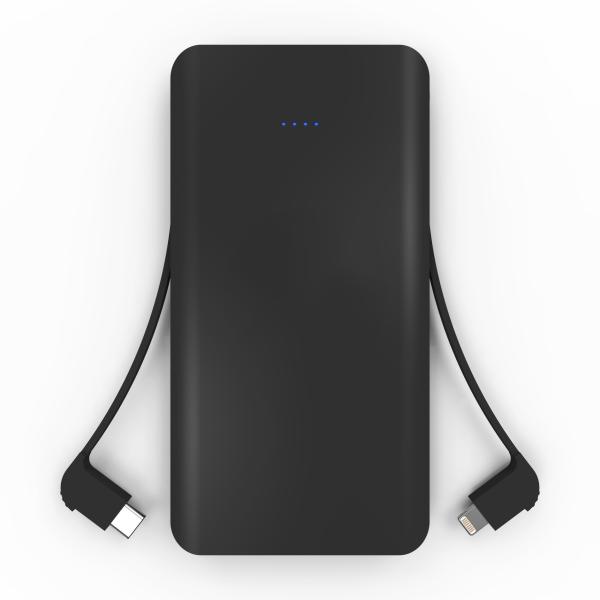WIRELESS POWERBANK with type-c and lighting cable 8000mAh,Qi Power Bank,Portable Power Bank Charger QI Wireless Charge